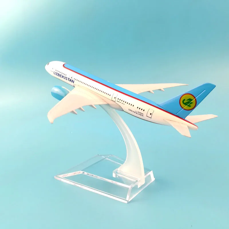 Узбекистан Airways B757 200 модель самолета 16 см сплав металла литья под давлением