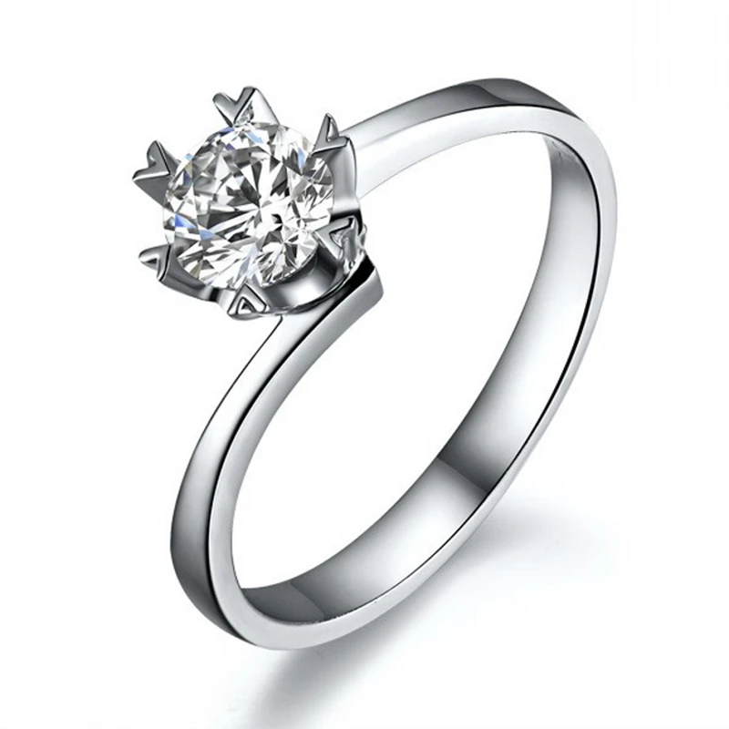 Классические кольца из настоящего серебра 925 пробы для женщин Роскошные
