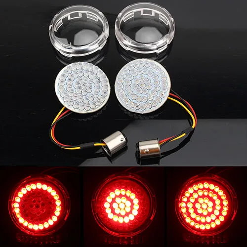 1157 Socket-K Светодиодный светильник в виде пули для мотоцикла с сигналом поворота, индикаторный светильник, крышка объектива 1156& 1157 для Harley Sportster Touring Dyna Softail - Цвет: 1157 Socket-K