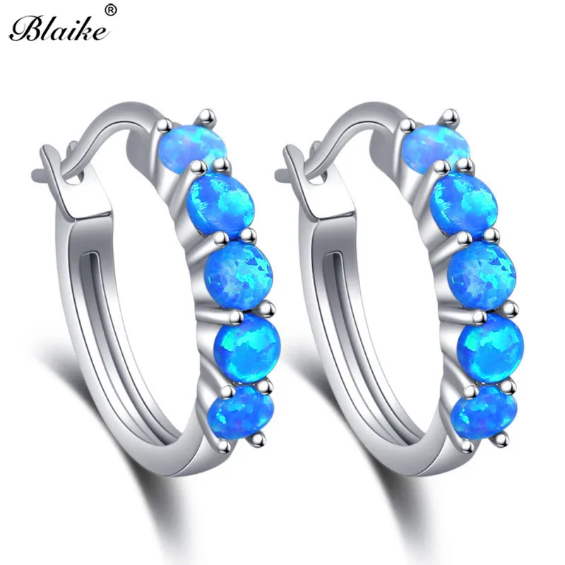 Женские круглые серьги кольца Blaike из стерлингового серебра 925 пробы с