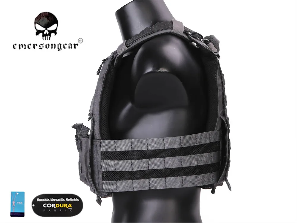 Emersongear 420 пластина Перевозчик Тактический уличный жилет стрельба военная облегченная модульная система переноски снаряжения 420 жилет EM7362 мультикам черный