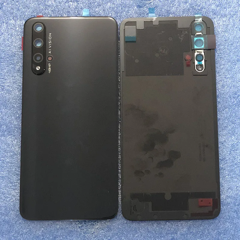 Для 6,2" huawei Honor 20 Axisinternational 3D Стекло задняя Батарея крышка чехол+ 3 М Стикеры+ Стекло объектив+ вспышка+ Камера рамка