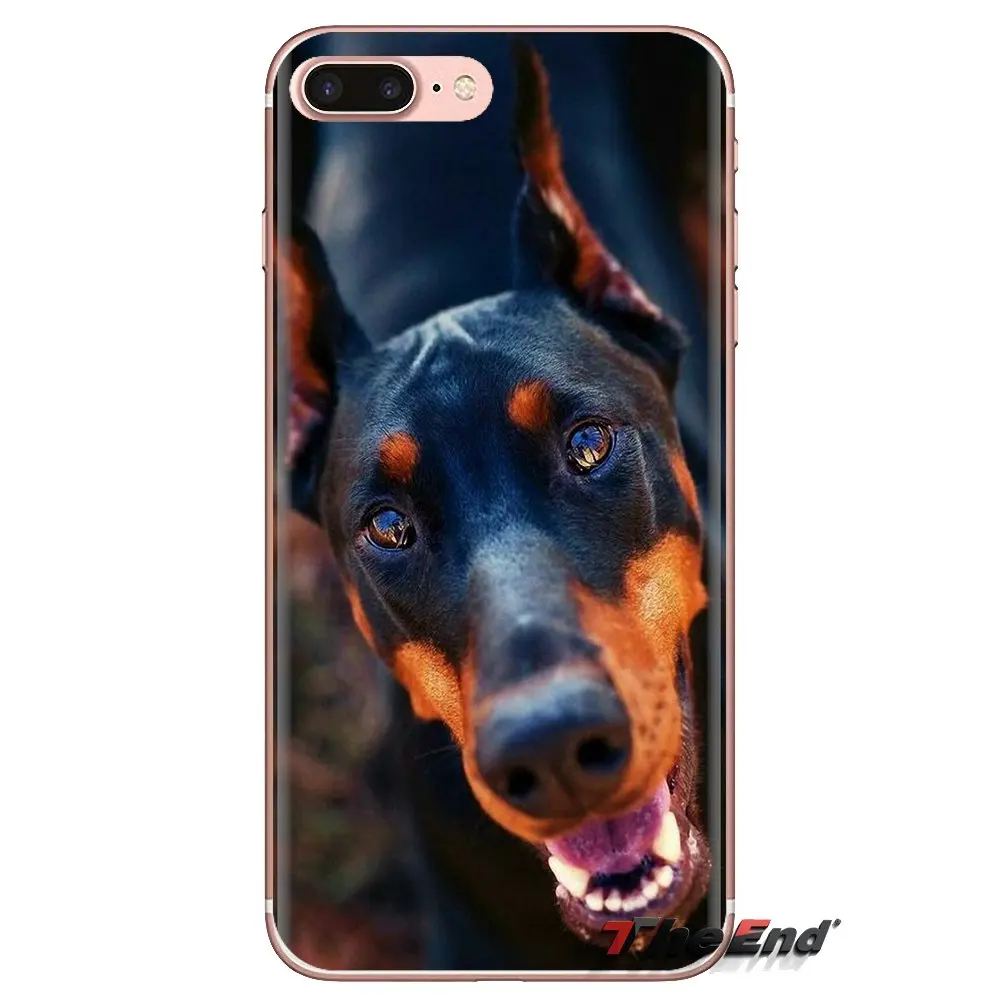 For Huawei Mate Honor 4C 5C 5X 6X 7 7A 7C 8 9 10 8C 8X 20 Lite Pro Mobile Phone Case Cover Pinscher Doberman Dog Tongue Face Art |
