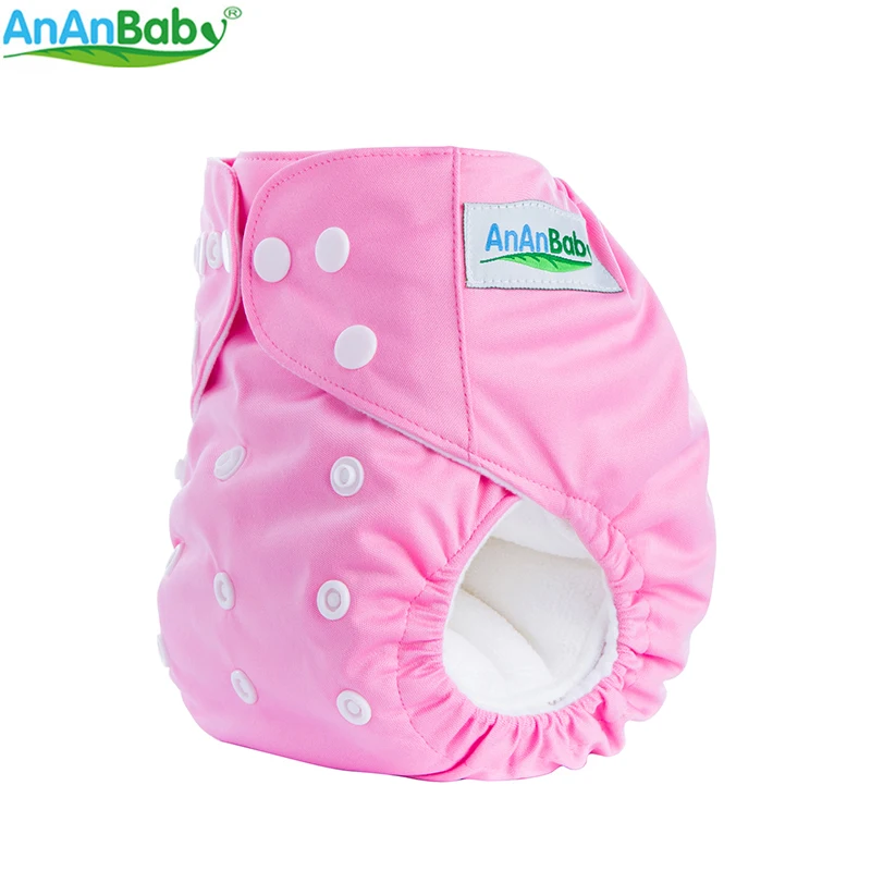 AnAnBaby, одноцветные тканевые подгузники,, дышащие детские подгузники, многоразовые детские подгузники, один размер, для 0-3 лет, a-серия, кавайные подгузники