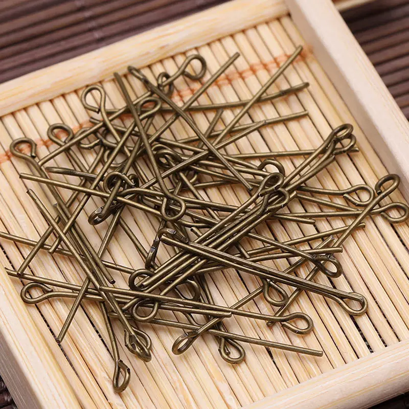 100pcs Gold Silver Bronze Color Eye Head Pins 15 18 mm Findings For Diy Jewelry Making Accessories Dropshipping | Украшения и