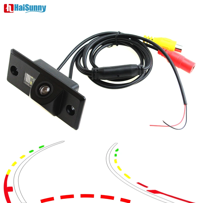 Night Vision Car Rear View Backup Reverse Parking Camera Dynamic Line for V W Passat B5 MK5 T ouareg Polo Sedan Tiguan Wide | Автомобили и