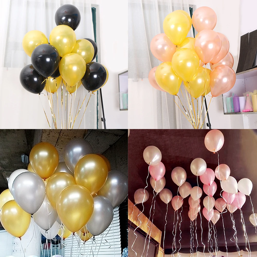 

100Pcs Birthday Balloons 10inch 2.2g Latex Helium Balloon Thickening Pearl Party Balloon Party Ball Kid Child Toy Wedding Ballon