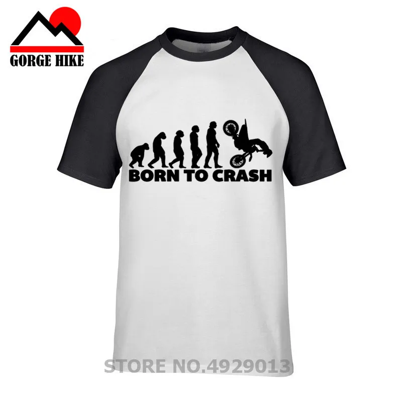 Hombre Camiseta Футболка с рукавами MTB evolution Мужская забавная футболка для мотокросса
