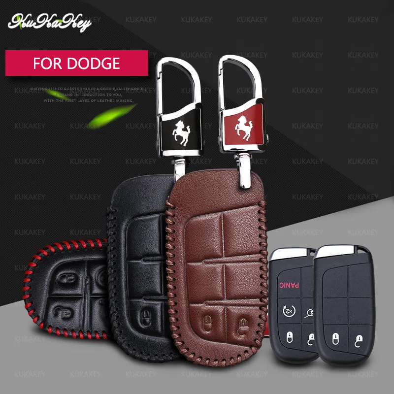 Кожаный дистанционный смарт чехол для ключей Fob Dodge Journey charger Jeep Renegade Grand Chrysler 1 шт.