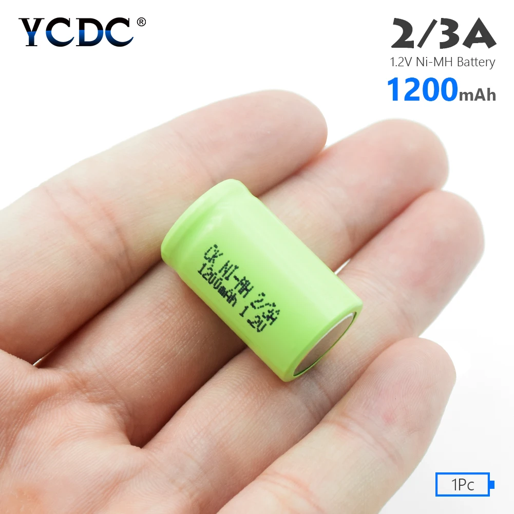 YCDC Высокое качество 1/2/4 шт. 2/3A 1,2 V аккумуляторная батарея 1200 мА/ч, 2/3 электробритва с Ni-MH батарея