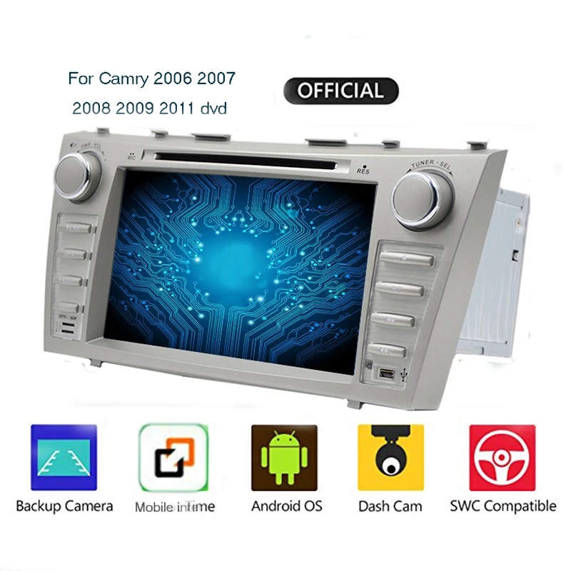 2 din 2G + 16G 4 ядра/Android 9 0 HD стерео тачскрин автоаудио для Toyota Camry/Aurion 2007 2011