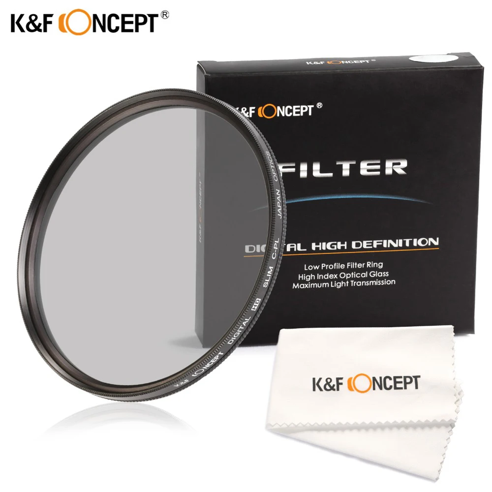 K &amp F Concept Super Slim CPL камера поляризатор фильтр для объектива 37/40.5/43/49/52/55/58/62/67/72/77/82 мм