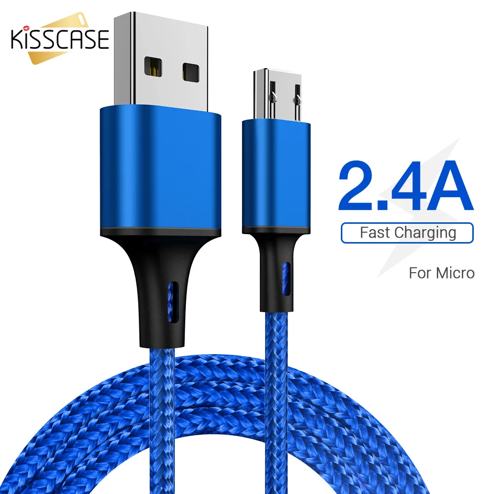 KISSCASE Micro usb type C кабель для Xiaomi Note 7 мобильного телефона Быстрая зарядка USB samsung 10 9