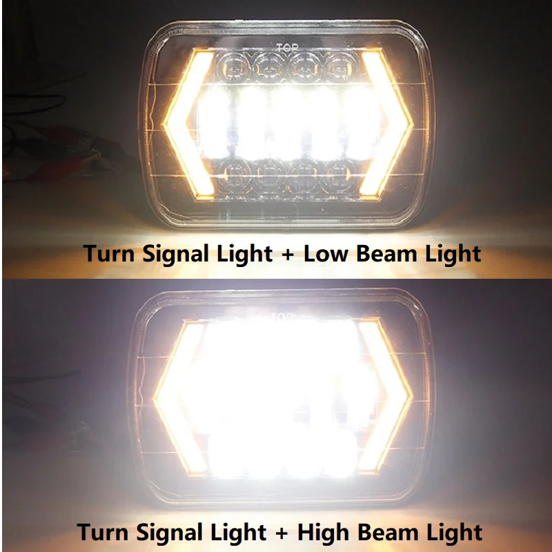 

OKEEN 7inch LED Headlight For Toyota Nissan Pickup Truck 12V 24V DRL Turn Signal Light High Low Beam Head Lamp For Ford F250 GMC