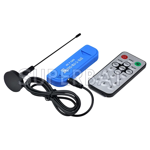 

Superbat FM + DAB USB DVB-T RTL2832U + R820T2 с кабелем 120 см, разъем MCX, антенный комплект, вход USB 2,0, 75 Ом