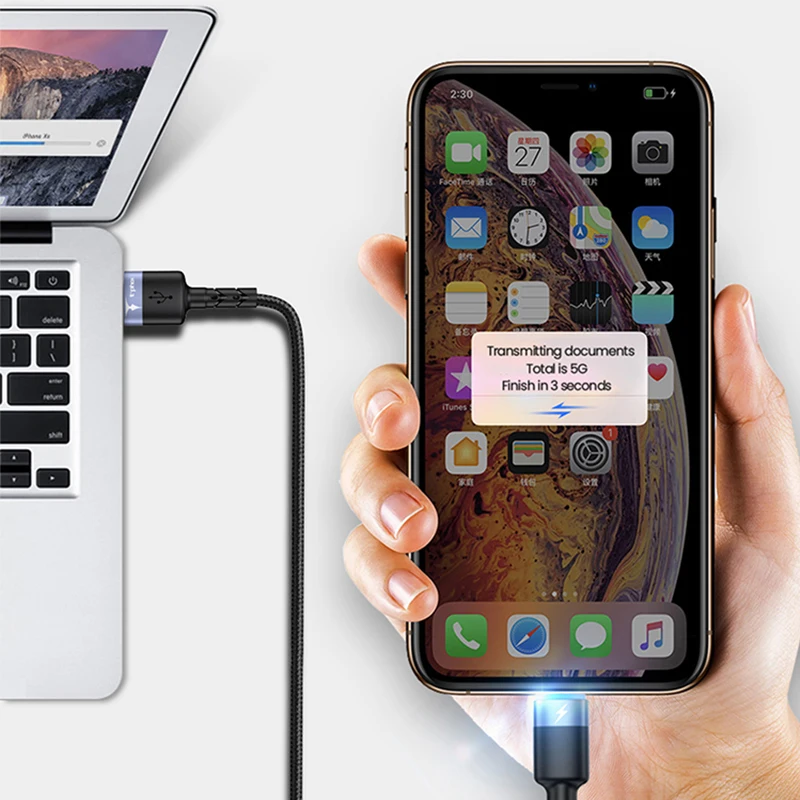 T-phox светодиодный кабель Micro USB 3A Быстрая зарядка и синхронизация данных для samsung huawei Xiaomi LG Andriod кабели для мобильных телефонов