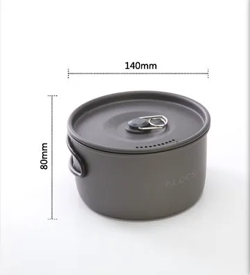 ALOCS CW-S03/C29 Сверхлегкий походный набор кухонной посуды для кемпинга инструменты для приготовления пищи набор для пикника кастрюля посуда для 1-2 человек