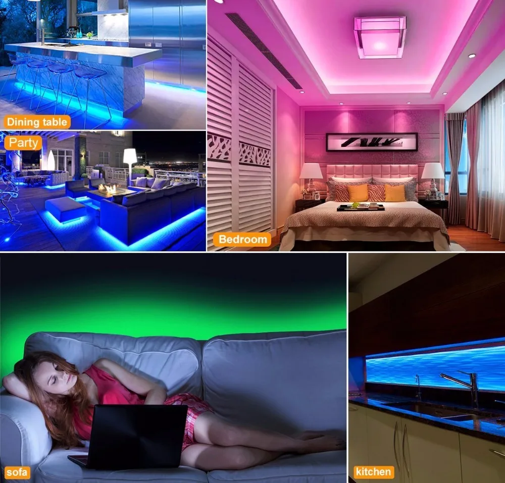 Wi-Fi беспроводная Светодиодная лента с управлением со смартфона комплект