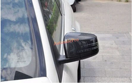 

Carbon fiber side Door Rearview mirror cover Trim For Mercedes Benz C Class W204 2010 2011 2012 2013