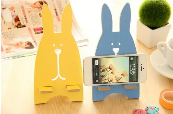 Держатель для мобильного телефона с кроликом джейлбрейком Корейский Деревянный