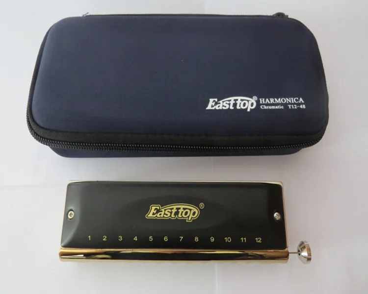 

Хроматическая губная гармоника T1248 EASTTOP, металлическая, латунный гребень