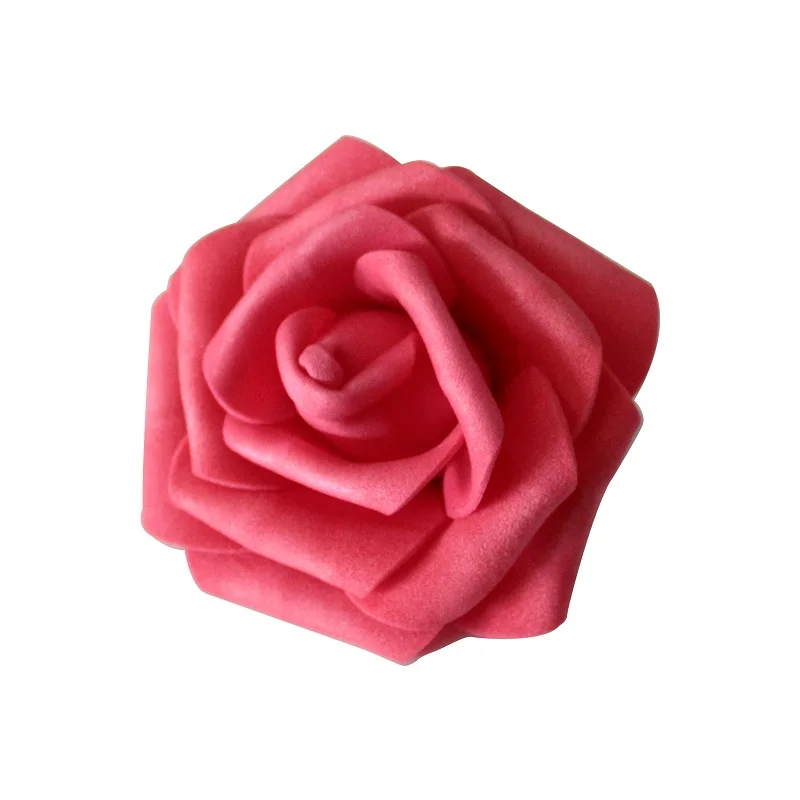 Red Большие размеры 6,5 см 25 шт./лот пенополиэтилен розы Глава DIY Искусственные цветы ручной работы для Свадебная вечеринка украшения - Цвет: Red