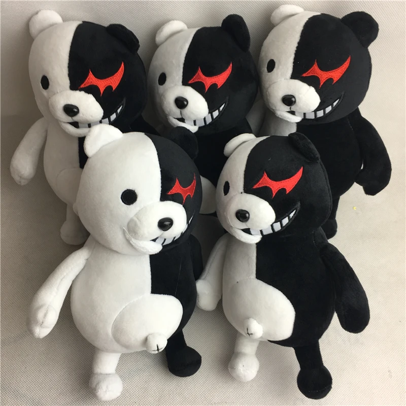 10 шт./лот Dangan Ronpa Monokuma Мультяшные куклы плюшевые игрушки черный белый медведь