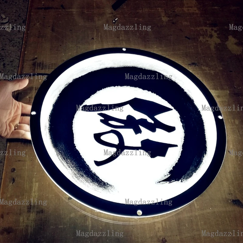 Ультра тонкий КРУГЛЫЙ Shap акриловая бескаркасная светодиодная подсветка