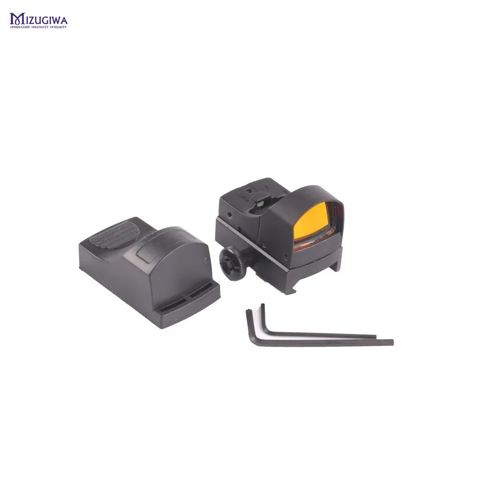 Мини Micro Reflex Red Dot Scope лазерный прицел 20 мм Weaver Picatinny w/Зонт Регулируемая яркость