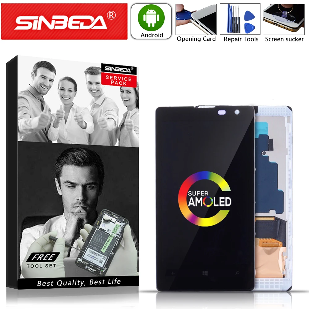Супер AMOLED экран 4 5 дюйма для NOKIA Lumia 1020 ЖК дисплей сенсорный с рамкой дигитайзер