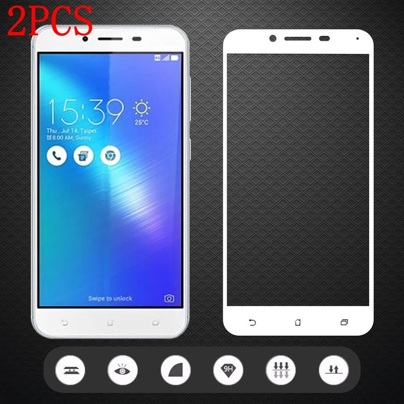 Закаленное стекло с полным покрытием для Asus Zenfone 3 Max ZC553KL 2 шт. защитная пленка X00DD