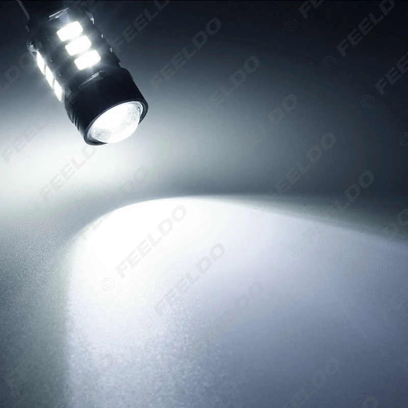 FEELDO 2 шт. 3 Цвет T15 5730SMD 12 светодиодный + 1 5 W 9W LED автомобиль светильник Canbus НЕТ ОШИБОК