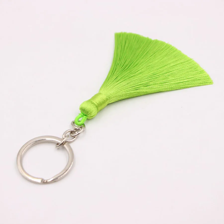 Новая мода кисточкой брелок женский милый сумка аксессуар-шелковые кисточки