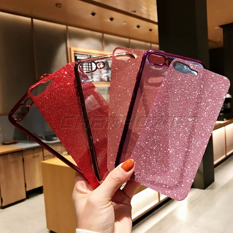 Чехол с алмазным блеском для iPhone 11 Pro Max XS XR X 5 5S 6 6S 7 8 Plus + чехол полным покрытием из