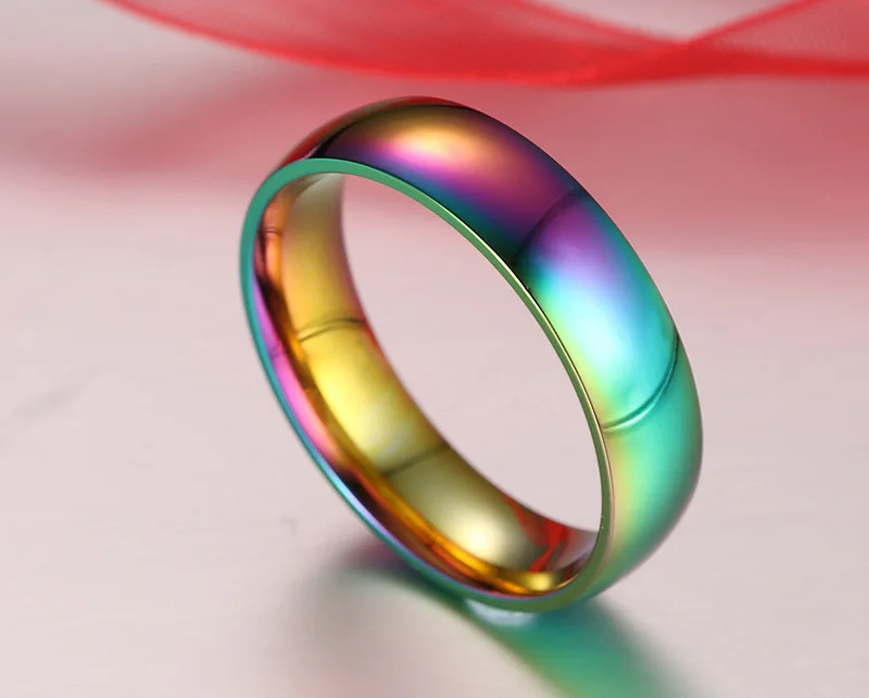 Новинка 2020 модное кольцо шириной 6 мм для геев ювелирные изделия гордости