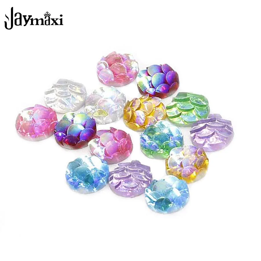 

Jaymaxi 6 мм каучуковые рыбьи чешуи кабошоны 3D Мини искусственная Друза Сделай Сам браслет серьги ювелирные изделия Аксессуары 100 шт./лот