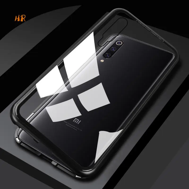 Magnetic Glass Case For Xiaomi Mi 9 Se 8 Lite Clear Metal Back Cover Frame Protective Coque Redmi Note 7 6 Pro 5pro | Мобильные