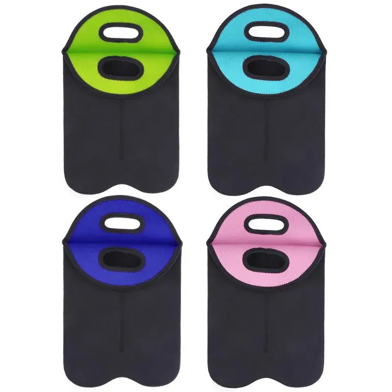 Переносной неопреновый мешок для охлаждения винных бутылок с 2 бутылками сумка