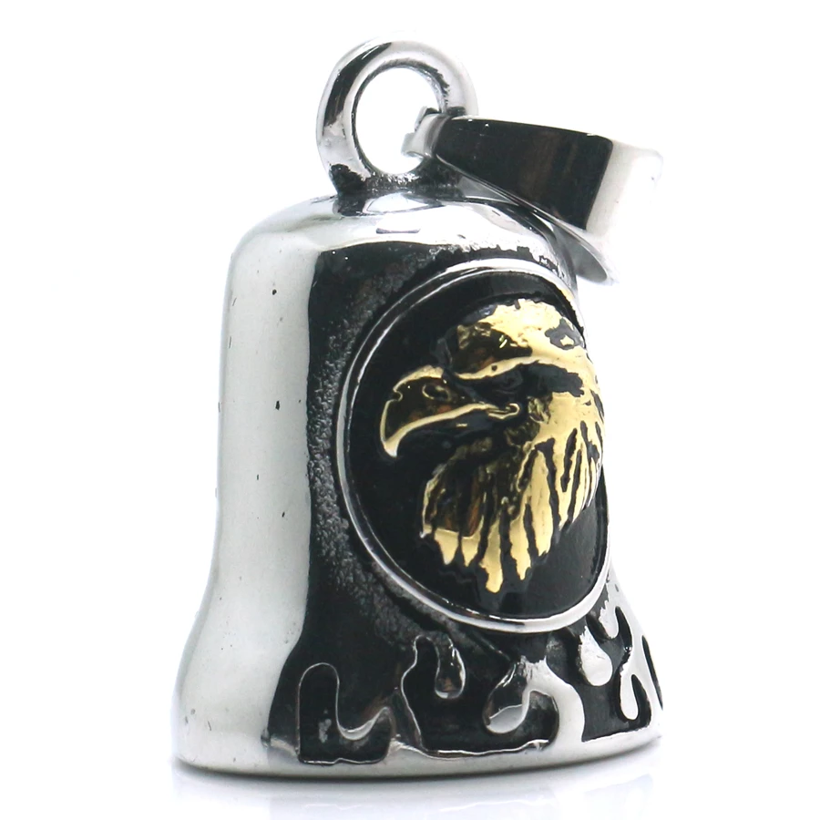 Мужские Мальчики 316L нержавеющая сталь крутой Орел байкер пламенный Новый