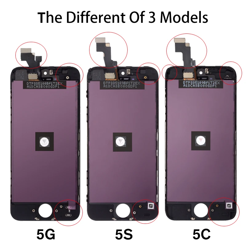 AAA качественный сенсорный экран с ЖК-дисплеем для iPhone 5 5S 5C SE ЖК-дисплей дигитайзер