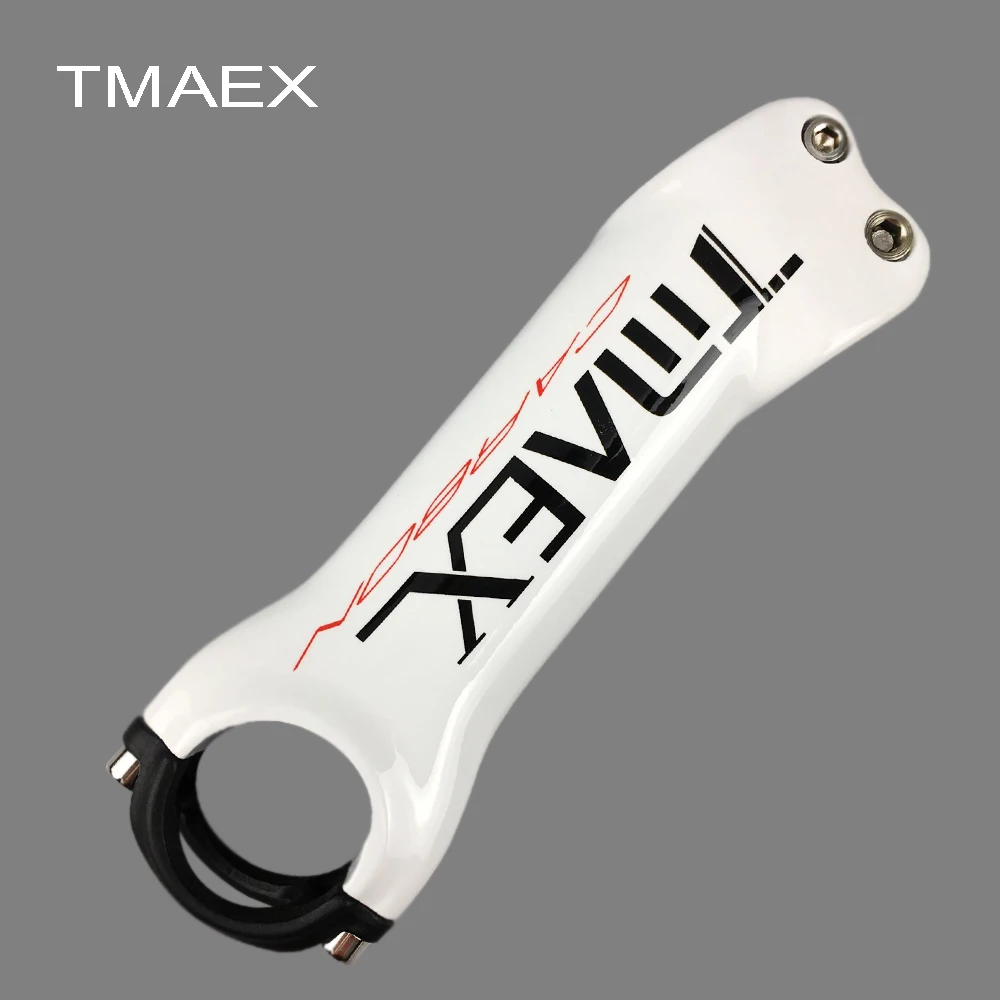 

TMAEX Full Carbon Stem Road Bicycle Stem Angle 6/17 Mountain Bike Stem White Glossy Stem 80-120MM*28.6MM Bibycle Parts
