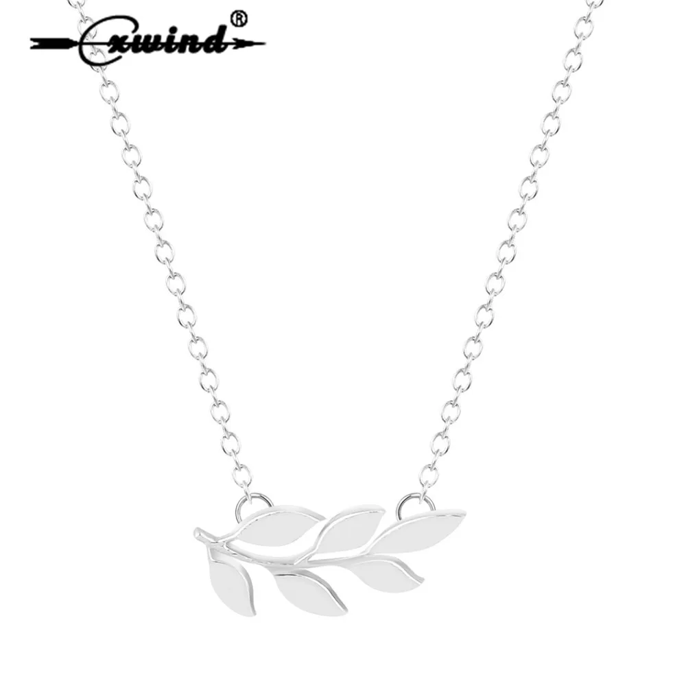 Cxwind модное ожерелье с листьями оливковой ветви на воротник эффектное женское