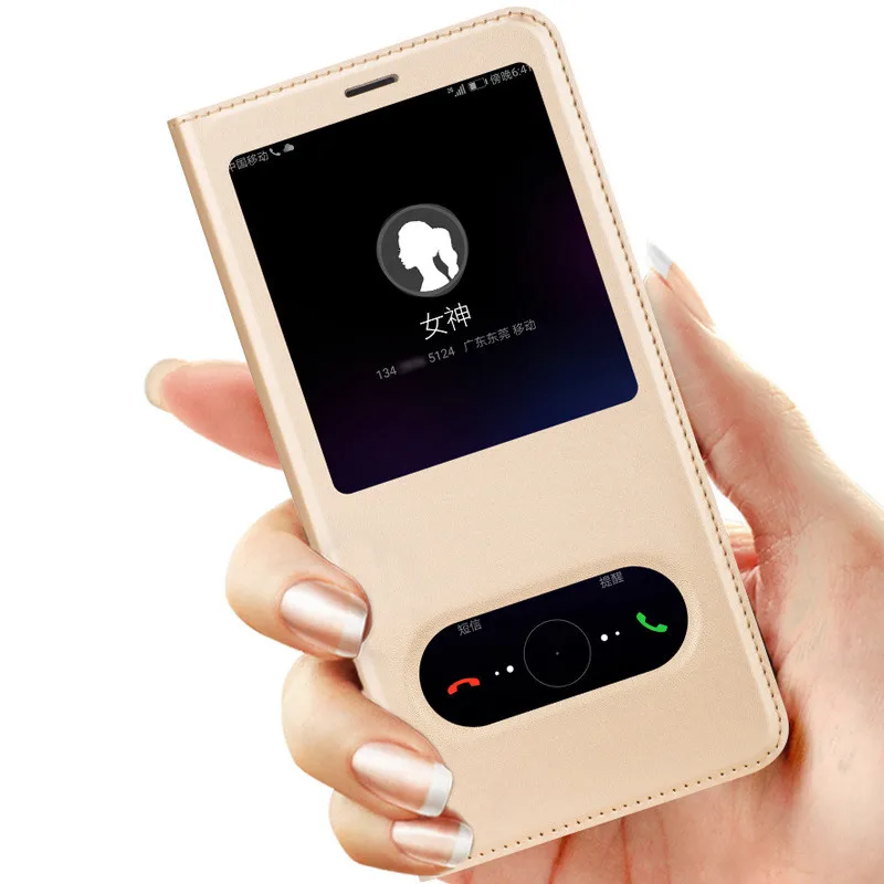 WeeYRN открытое окно PU кожаный флип чехлы чехол на телефон на Huawei Honor 9 lite(Хуавей Хонор 9 Лайт) корпус роскошный вид быстрый ответ крышка на для Huawei honor 9 lite чехол книжка