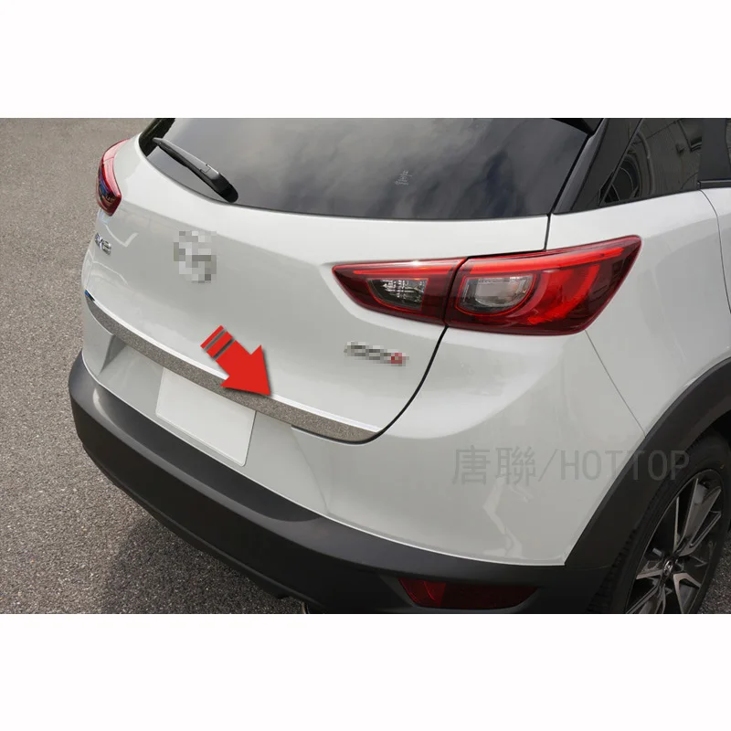 Chrome Rear Trunk Tailgate Trim Cover For Mazda CX-3 2016 2017 Stainless Steel Accessories Molding | Автомобили и мотоциклы