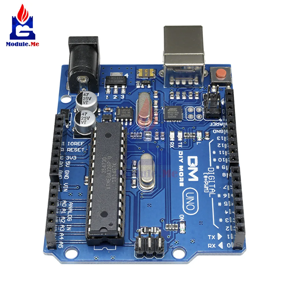 UNO R3 ATmega328P Mega328 макетная плата CH340G CH340 ATMEGA16U2 зуммер микроконтроллер 3,3 В 5 В для Arduino модуль расширения