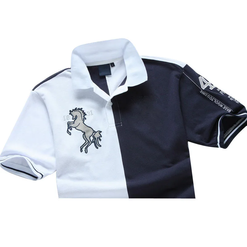 Рубашка-поло мужская с вышивкой брендовая одежда рубашка-поло