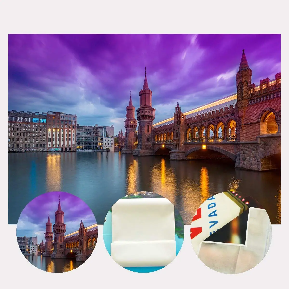 150x210 см фон для фотографирования с изображением раннего утреннего города