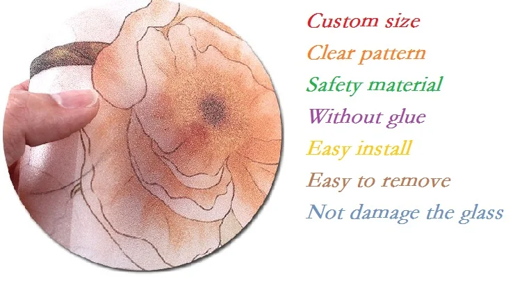 

Custom Glass window Film electrostatic frosted stained sticker, home foil stickers ,waterproof for bathroom living room kitchen