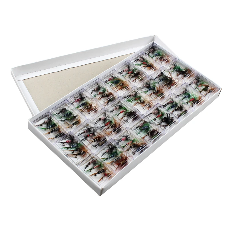 Высочайшее Качество Сухой Золы Приманки/Крючки 96 шт. Баттерфляй Стиль Одинарный