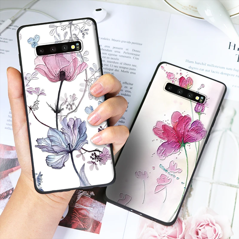 Силиконовый 3D с тиснением и изображением ТПУ для samsung Galaxy A50 A30 A40 A70 Note 8 9 4 M30 M10 M20 A3 A5 A6 A7 A9 A8 S8 S9 плюс чехол